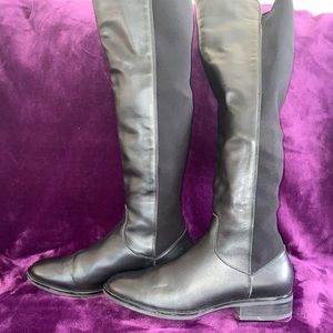 Clarks Pure Caddy Black Leather Boots size US 10